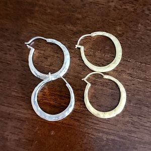 Gold and silver hoops